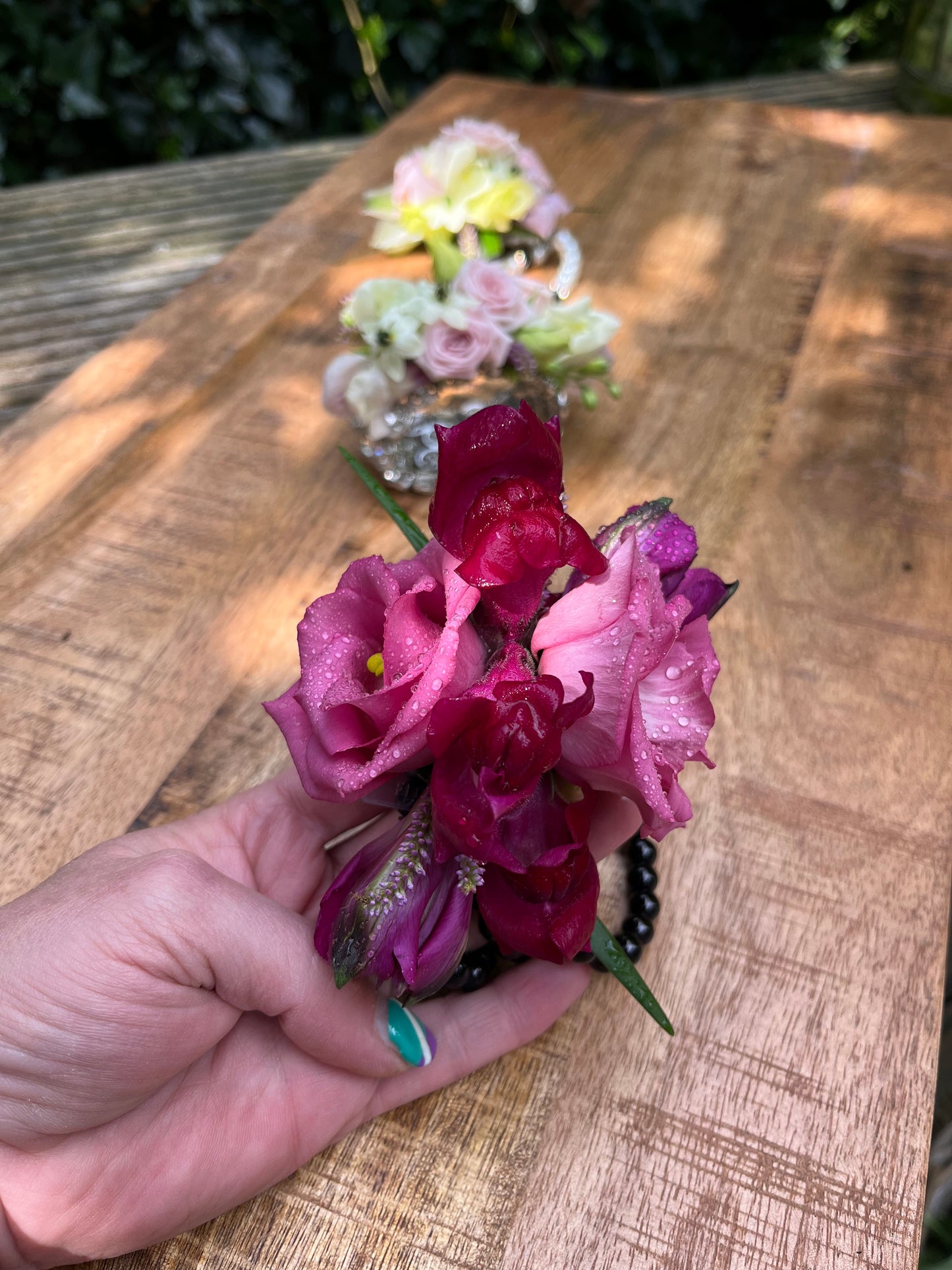 Rich Pink Debs Corsage
