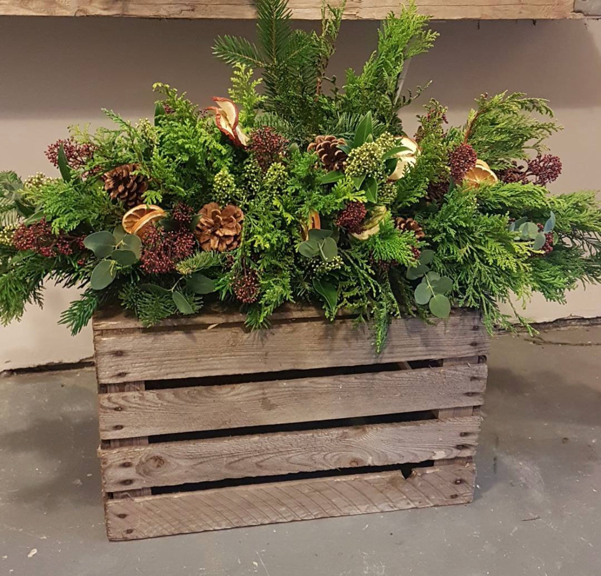 Christmas Mantle Arrangement