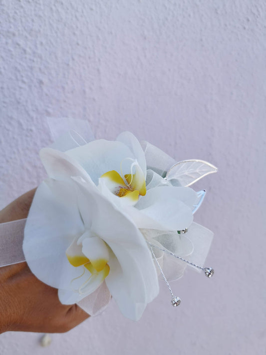 White Orchid Debs Corsage