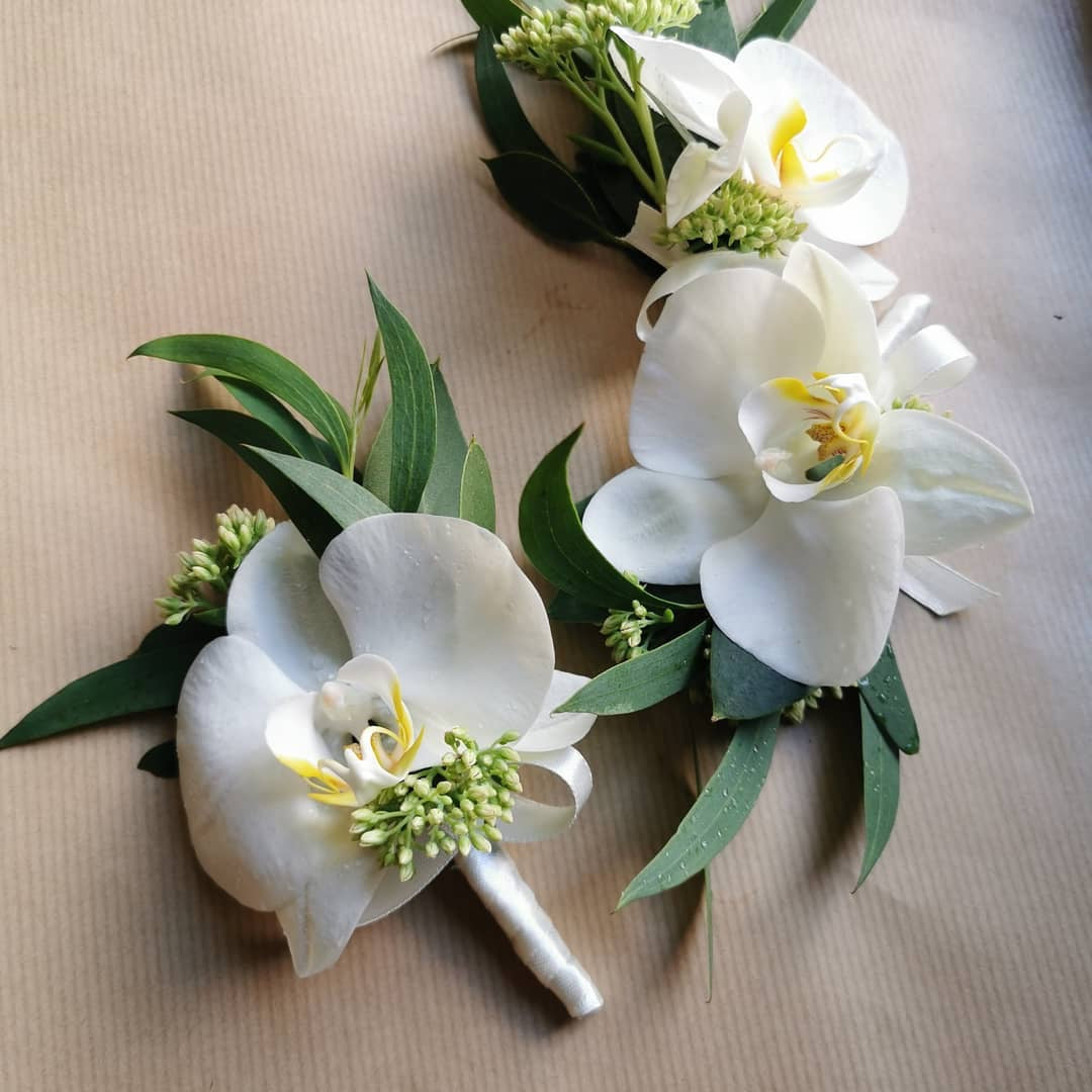 White Orchid Debs Corsage