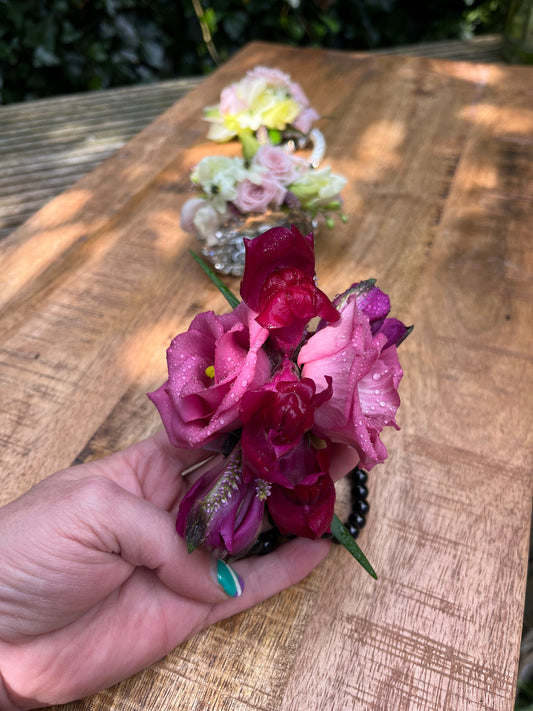 Rich Pink Debs Corsage