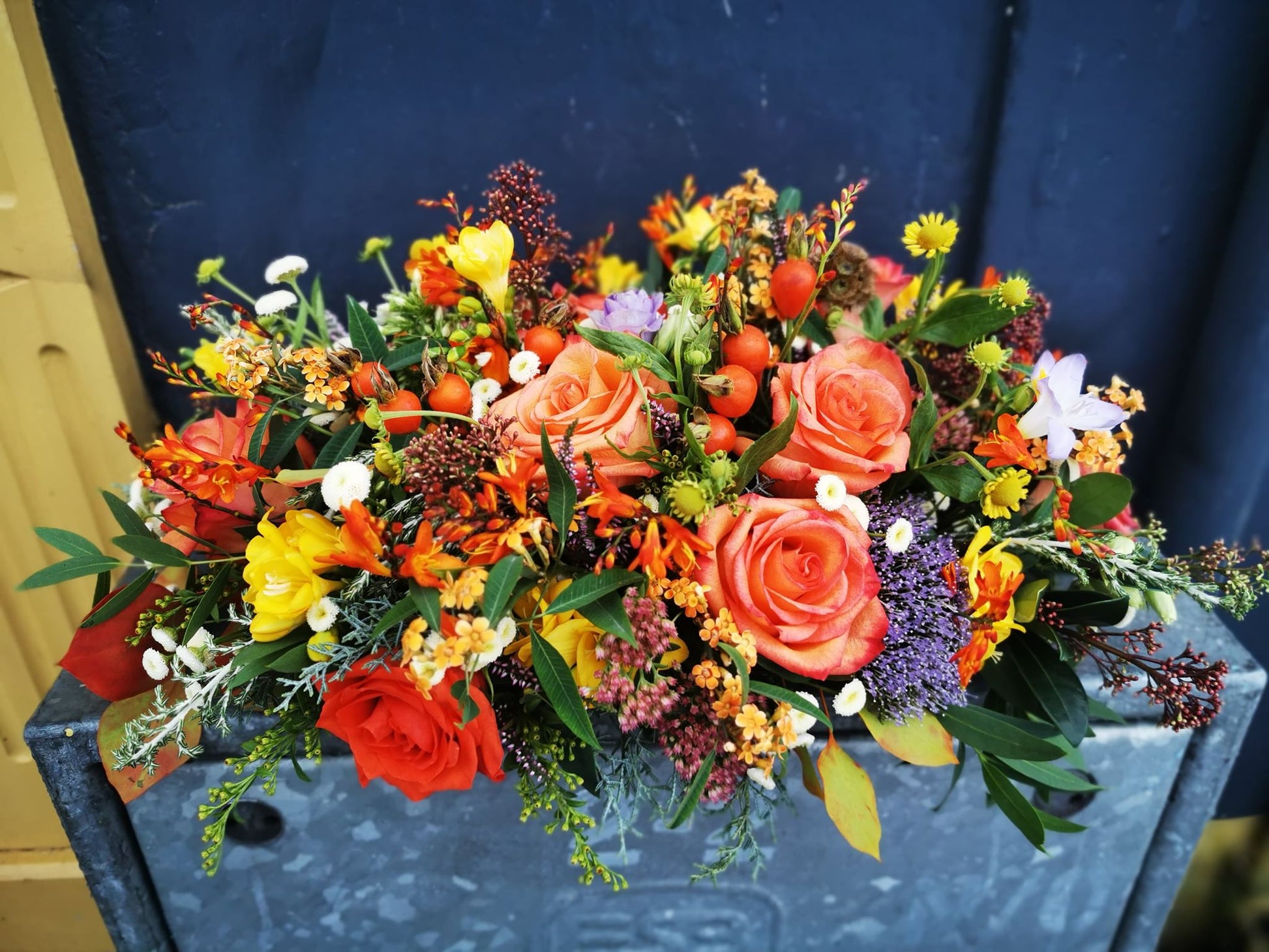 medium autumnal sympathy flowers